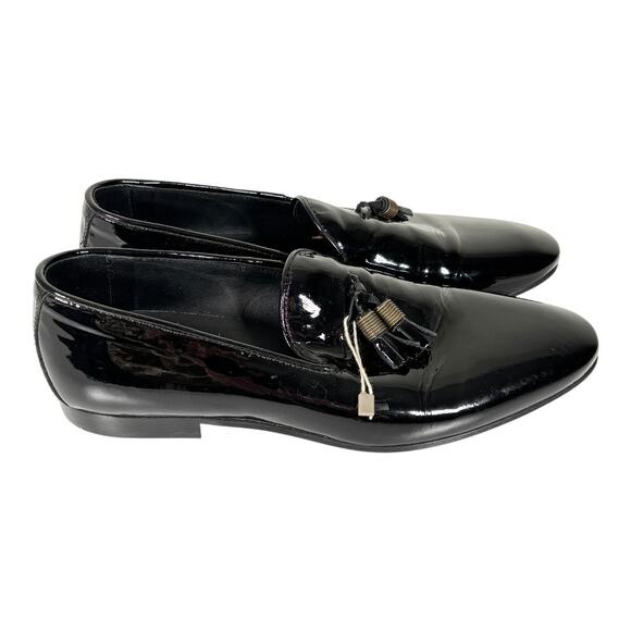MENS LUCA DI NAPOLI MADE IN ITALY PATENT LEATHER LOAFERS SIZE EU 42 US 9 - Picture 2 of 7